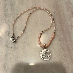 SOLD    Pretty pink Silpada necklace 16”